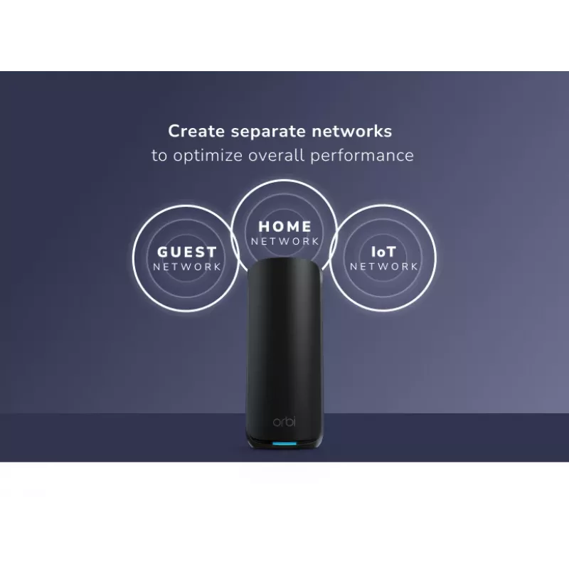 NETGEAR Orbi 870 kolmeribaline (2,4 GHz / 5 GHz / 6 GHz) Wi-Fi 7 (802.11be) Must 4 sisemist