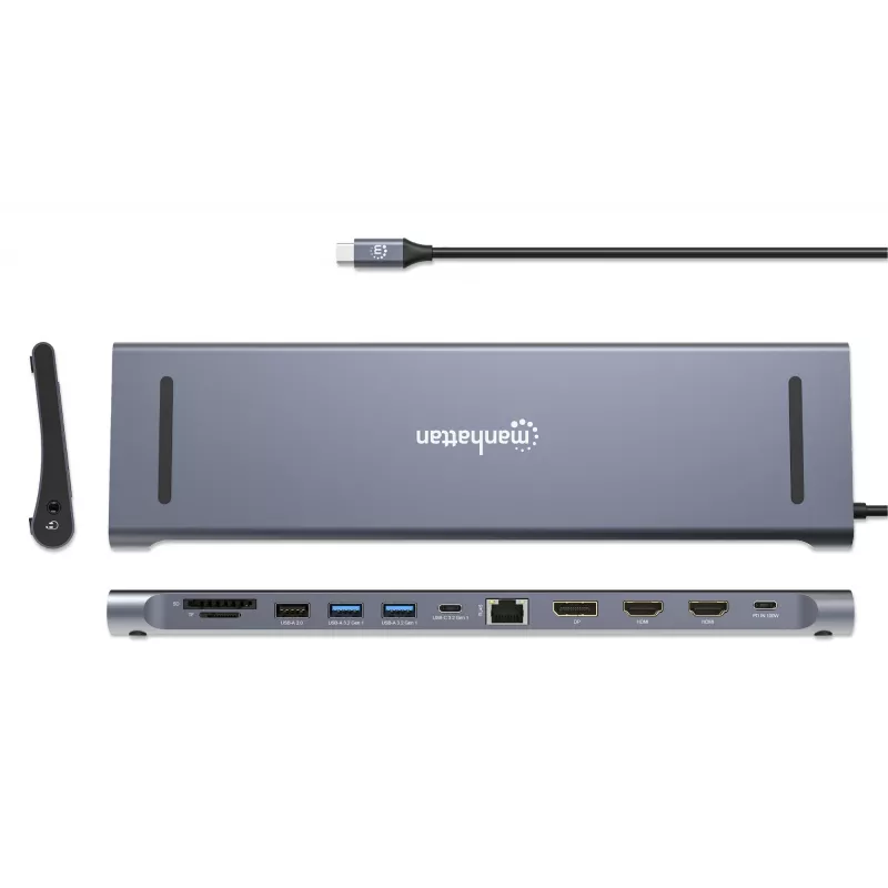 Dokkimisjaam/Keskus Manhattan USB-C 10 porti 4K 60Hz Power Delivery