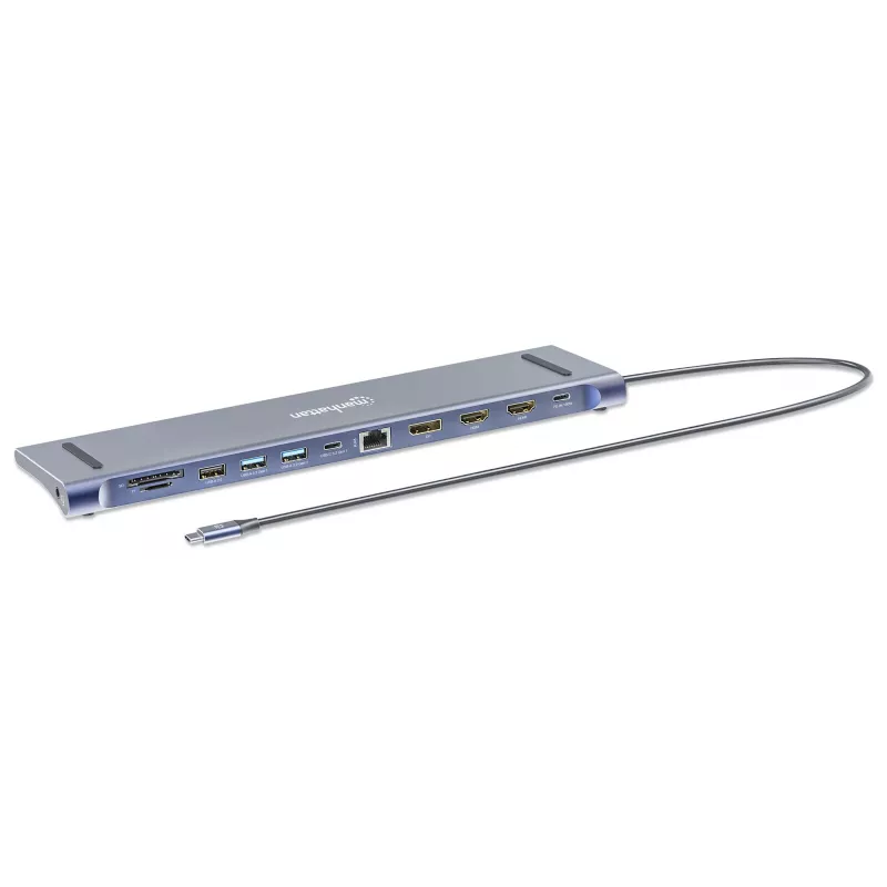Dokkimisjaam/Keskus Manhattan USB-C 10 porti 4K 60Hz Power Delivery