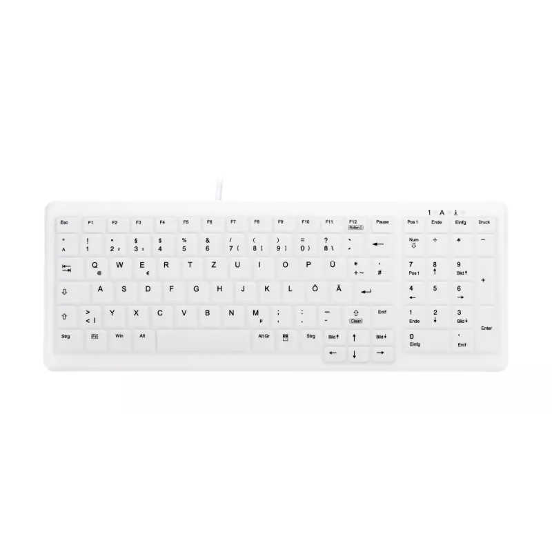 Contour Design Active Key Contour ClassicClean Meditsiiniline klaviatuur eemaldatava kaanega kompaktne juhtmega valge DE C7000