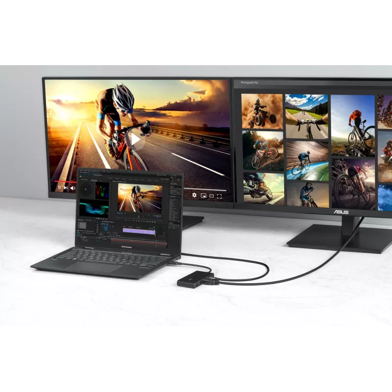 ASUS Dual 4K USB-C Dock DC201 Juhtmega USB 3.2 Gen 2 (3.1 Gen 2) Type-C Must