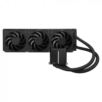 Vedelikjahutuse komplekt ASUS ProArt LC 360 Must — 3x120 mm ventilaatorid 800–2200 p/min, radiaator 360 mm, vaskpõhi, 40 cm torud