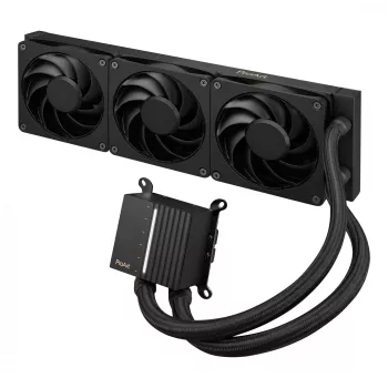 Vedelikjahutuse komplekt ASUS ProArt LC 360 Must — 3x120 mm ventilaatorid 800–2200 p/min, radiaator 360 mm, vaskpõhi, 40 cm torud
