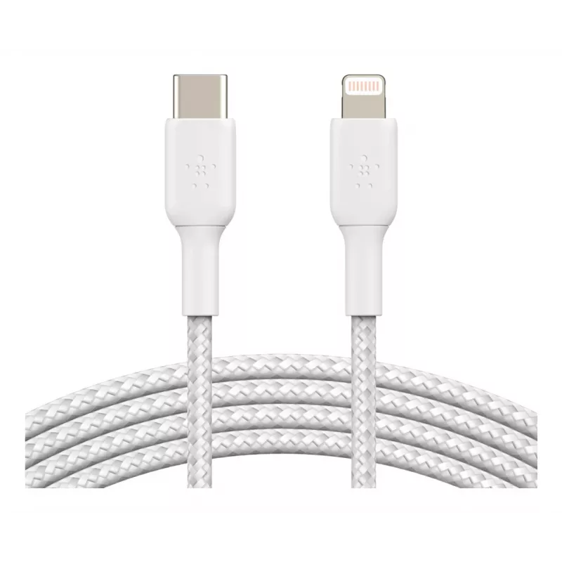 BELKIN Lightning To USB-c kaabel Braid 1m Valge