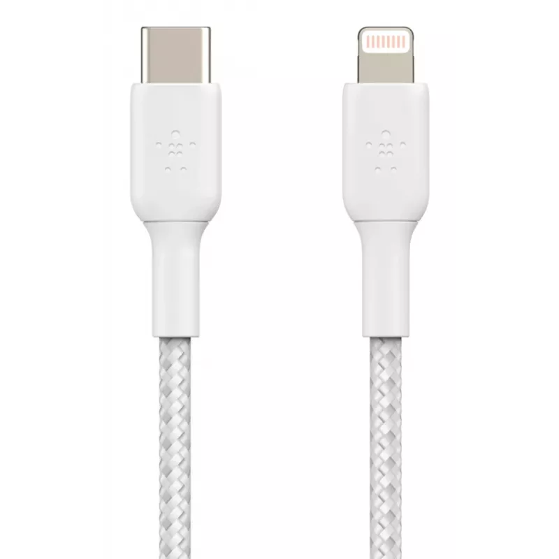 BELKIN Lightning To USB-c kaabel Braid 1m Valge