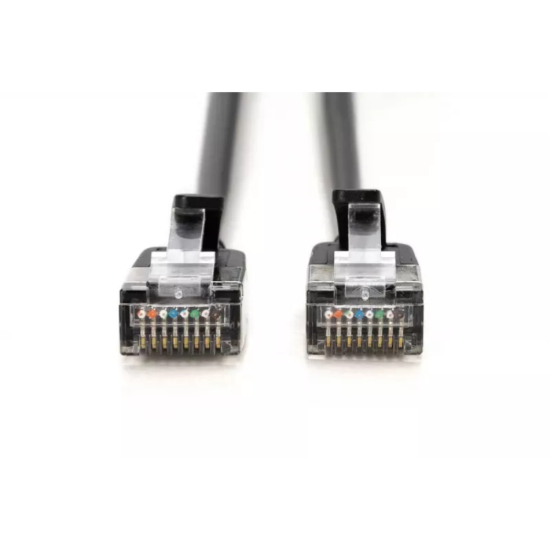 DIGITUS õhuke patch-kaabel - CAT6A - F-FTP - 1m - Must