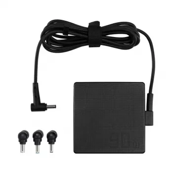 Toiteadapter ASUS U90W-01 (ADP-90LE B) 90W, 100–240V sisend, passiivjahutus, 75×75 mm, 0,16 m kaabel, must