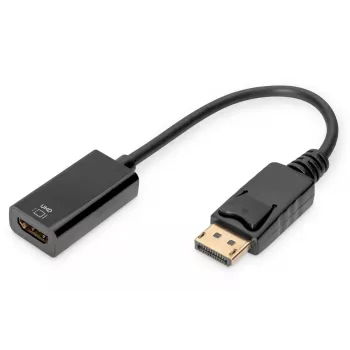 DIGITUS DP - HDMI kaabel 20 cm must DP - HDMI tüüp A M/F HDMI 2.0