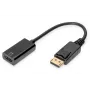 DIGITUS DP - HDMI kaabel 20 cm must DP - HDMI tüüp A M/F HDMI 2.0
