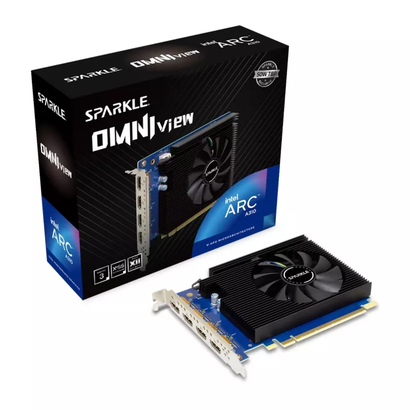Graafikakaart Sparkle Intel Arc A310 OMNI View — 4 GB GDDR6, 2000 MHz, PCIe 4.0 x8