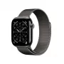 APPLE Watch Series 11 GPS + Cellular 42mm titaanist kellakorpus tumehallis toonis koos tumehalli Milanese Loop käevõruga