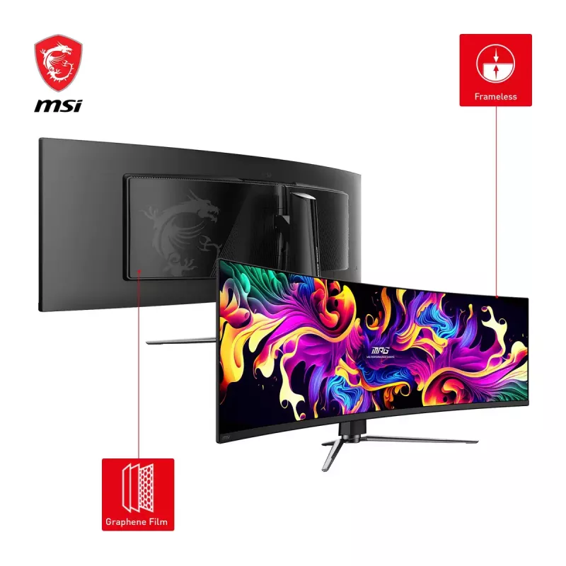 MSI MPG 491CQPDE QD-OLED arvutimonitor 124,5 cm (49 tolli) 5120 x 1440 pikslit DQHD must