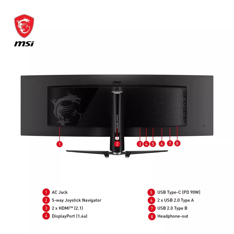 MSI MPG 491CQPDE QD-OLED arvutimonitor 124,5 cm (49 tolli) 5120 x 1440 pikslit DQHD must