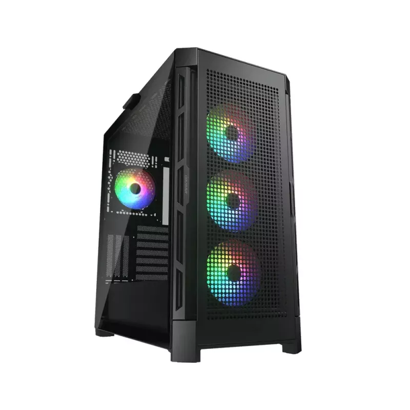 Arvuti korpus COUGAR Gaming CGR-5AD1B-RGB Midi Tower Must