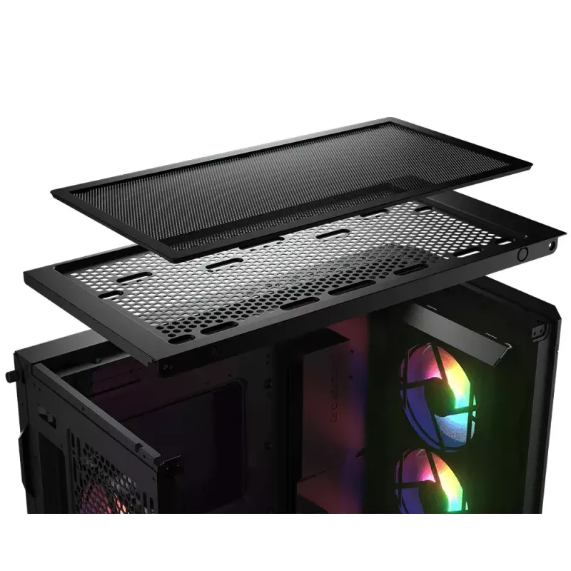 Arvuti korpus COUGAR Gaming CGR-5AD1B-RGB Midi Tower Must