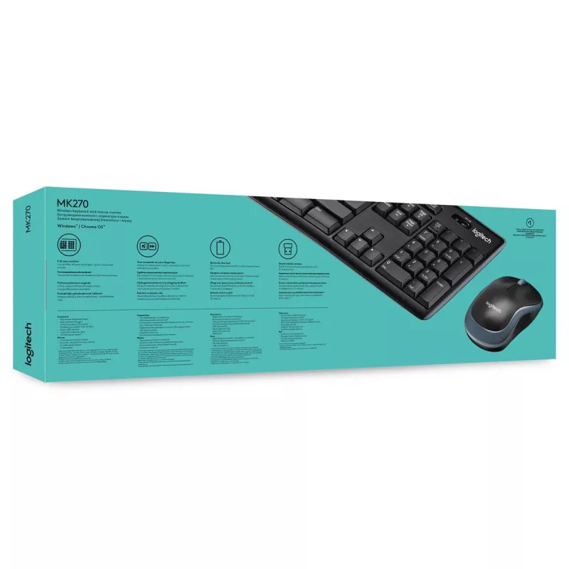 LOGITECH Wireless Desktop Mk270 - Azerty Belgia