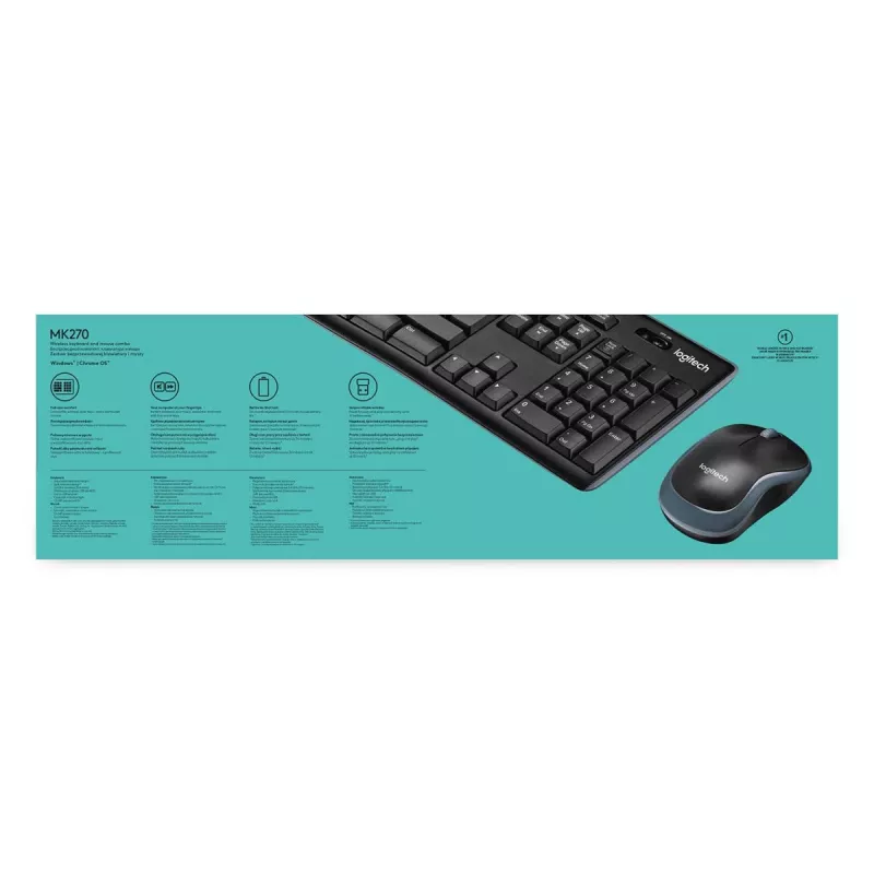 LOGITECH Wireless Desktop Mk270 - Azerty Belgia