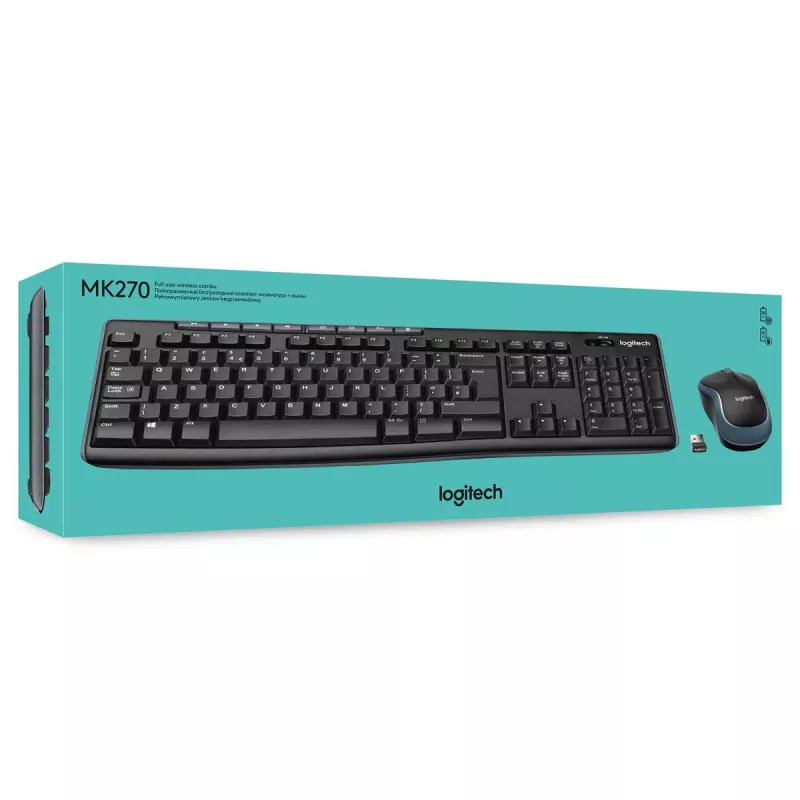LOGITECH Wireless Desktop Mk270 - Azerty Belgia
