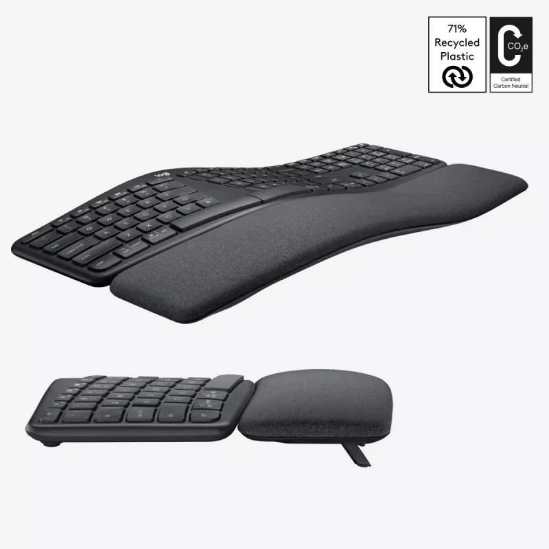 LOGITECH Ergo K860 - Juhtmeta poolitatud klaviatuur Graphite Qwerty US/rahvusvaheline