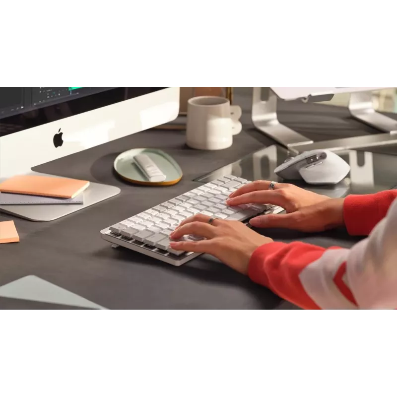 LOGITECH MX Mechanical Mini for Mac minimalistlik juhtmevaba valgustatud jõudlusklaviatuur, kahvatuhall - US Inte - Qwerty