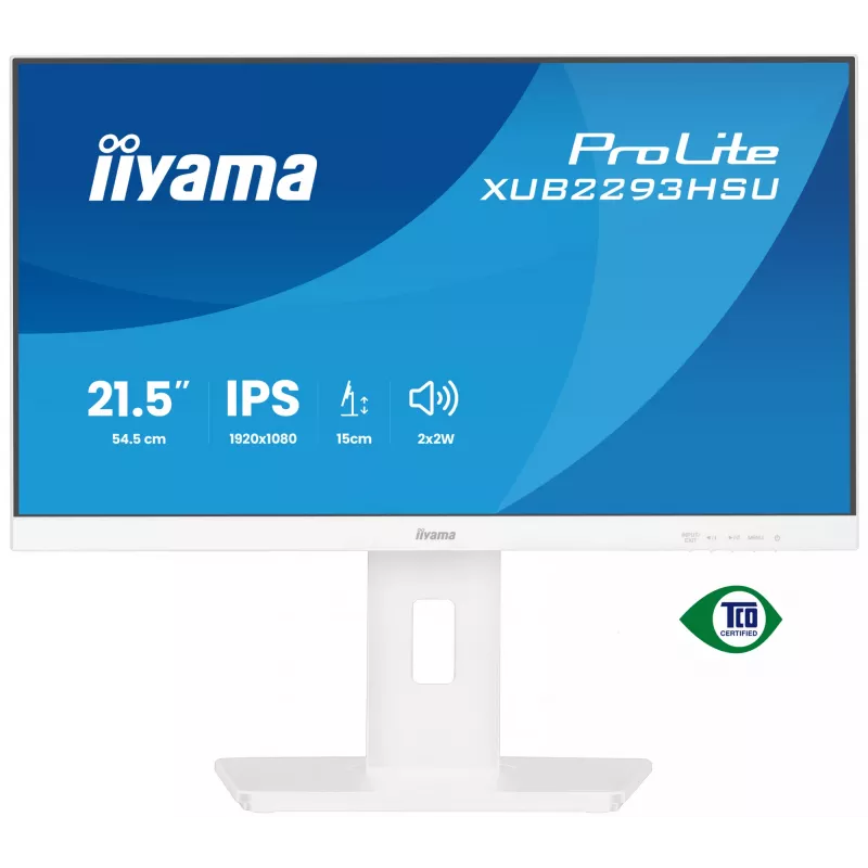 iiyama ProLite XUB2293HSU-W7 arvutimonitor 54,6 cm (21,5 tolli) 1920 x 1080 pikslit Full HD LED Valge