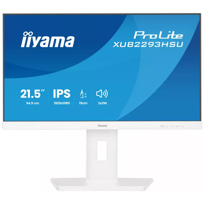 iiyama ProLite XUB2293HSU-W7 arvutimonitor 54,6 cm (21,5 tolli) 1920 x 1080 pikslit Full HD LED Valge
