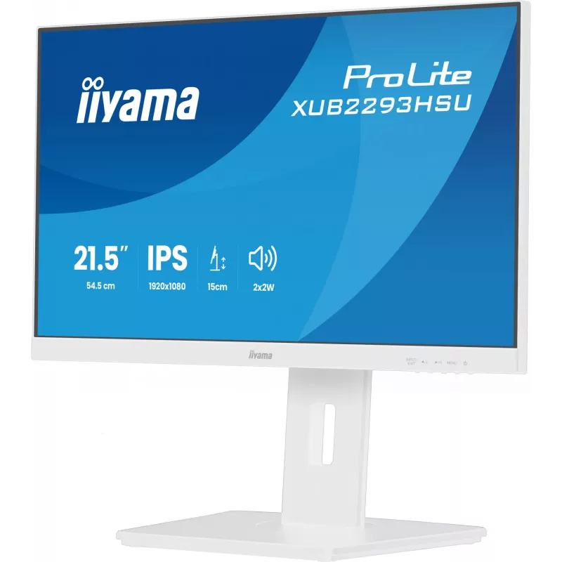 iiyama ProLite XUB2293HSU-W7 arvutimonitor 54,6 cm (21,5 tolli) 1920 x 1080 pikslit Full HD LED Valge