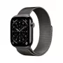 APPLE Watch Series 11 GPS + Cellular 46mm titaanist karp tumehallis koos tumehalli Milanese Loop S/M-ga