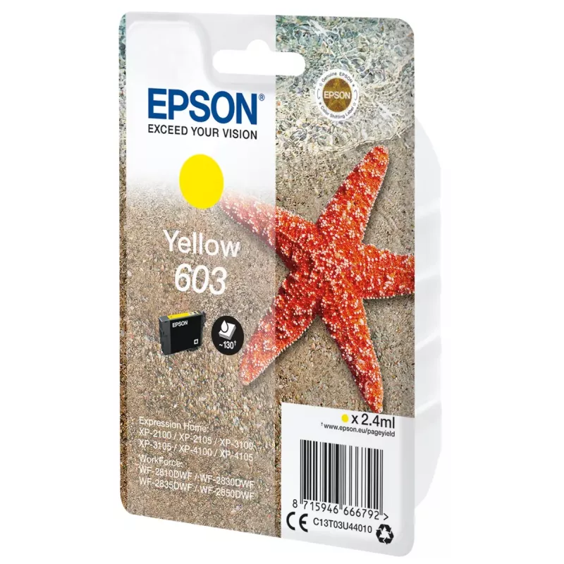 Epson C13T03U44020 tindikassett 1 tk Originaal standardmahuga kollane