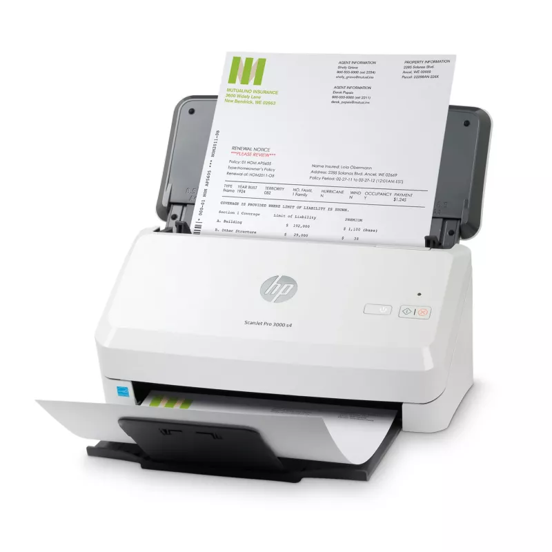 HP Scanjet Pro 3000 s4 lehtedega skanner 600 x 600 DPI A4 must, valge