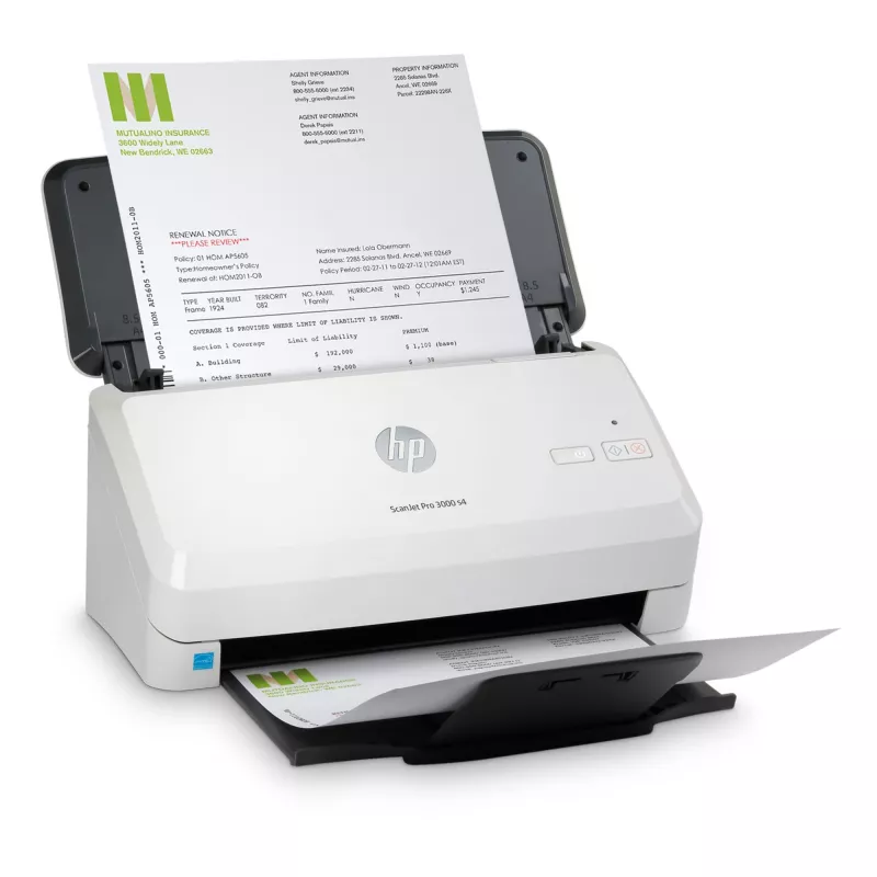 HP Scanjet Pro 3000 s4 lehtedega skanner 600 x 600 DPI A4 must, valge