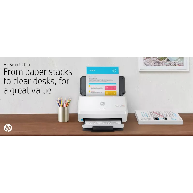 HP Scanjet Pro 3000 s4 lehtedega skanner 600 x 600 DPI A4 must, valge