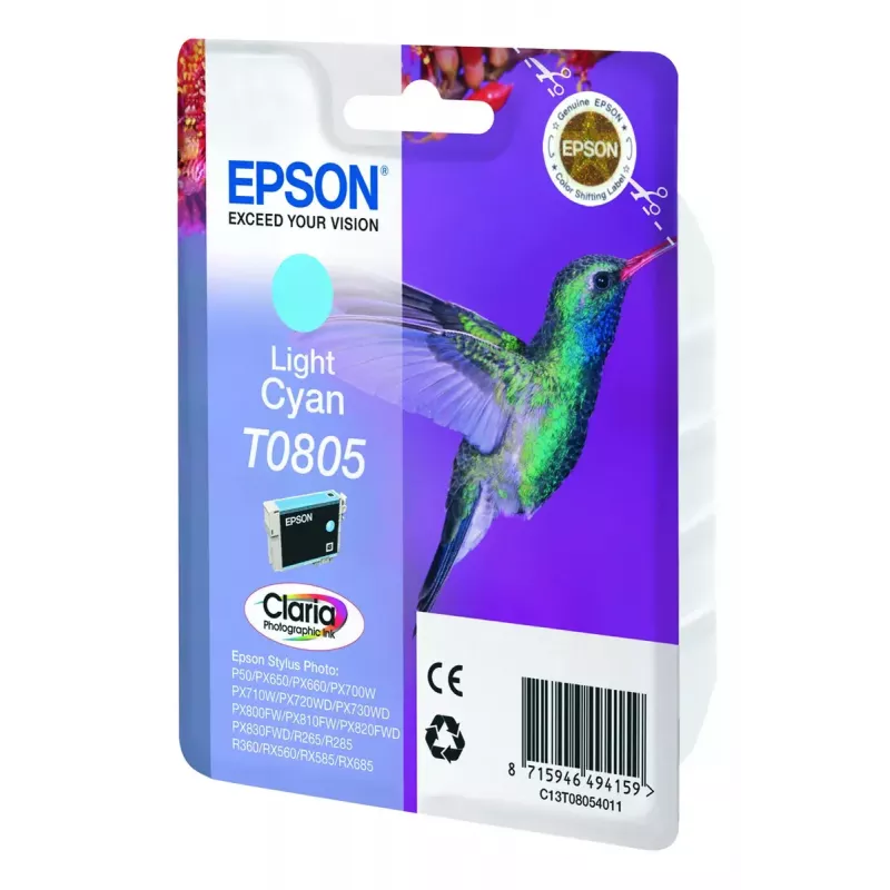 Epson Hummingbird üksikpakend helesinine T0805 Claria fototint