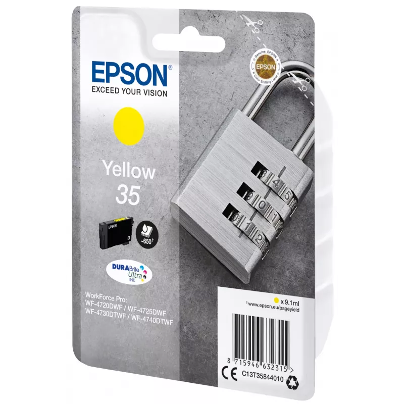 Epson Padlock Singlepack kollane 35 DURABrite Ultra Ink