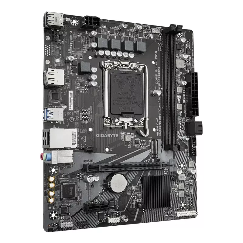 GIGABYTE H610M K V2 emaplaat - Intel Core 14. põlvkonna protsessorid, kuni 5600MHz DDR5, 1xPCIe 3.0 M.2, 1GbE LAN, USB 3.2 Gen 1