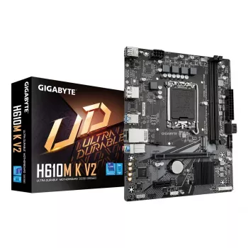 GIGABYTE H610M K V2 emaplaat - Intel Core 14. põlvkonna protsessorid, kuni 5600MHz DDR5, 1xPCIe 3.0 M.2, 1GbE LAN, USB 3.2 Gen 1
