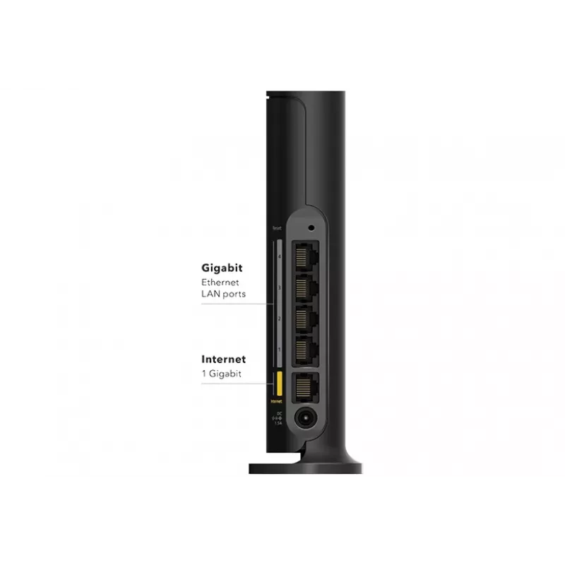 NETGEAR 4-Stream AX1800 traadita ruuter Gigabit Ethernet kaheribaline (2,4 GHz / 5 GHz) must