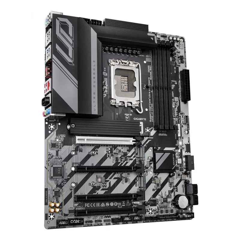 GIGABYTE Z890 UD WIFI6E emaplaat – toetab Intel Core Ultra (seeria 2) protsessoreid, 12+1+2 faasi VRM, kuni 8800 MHz DDR5 (OC), 1xPCIe 5.0 + 2xPCIe 4.0, Wi-Fi 6E, 2.5GbE LAN, USB 4
