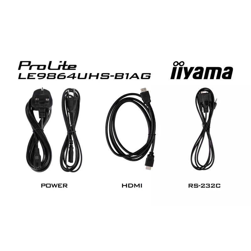 iiyama LE9864UHS-B1AG Signage Display Digitaalne siltide kuva 2.49 m (98 tolli) Wi-Fi 500 cd/m² 4K Ultra HD Must Sisseehitatud protsessor Android 24/7