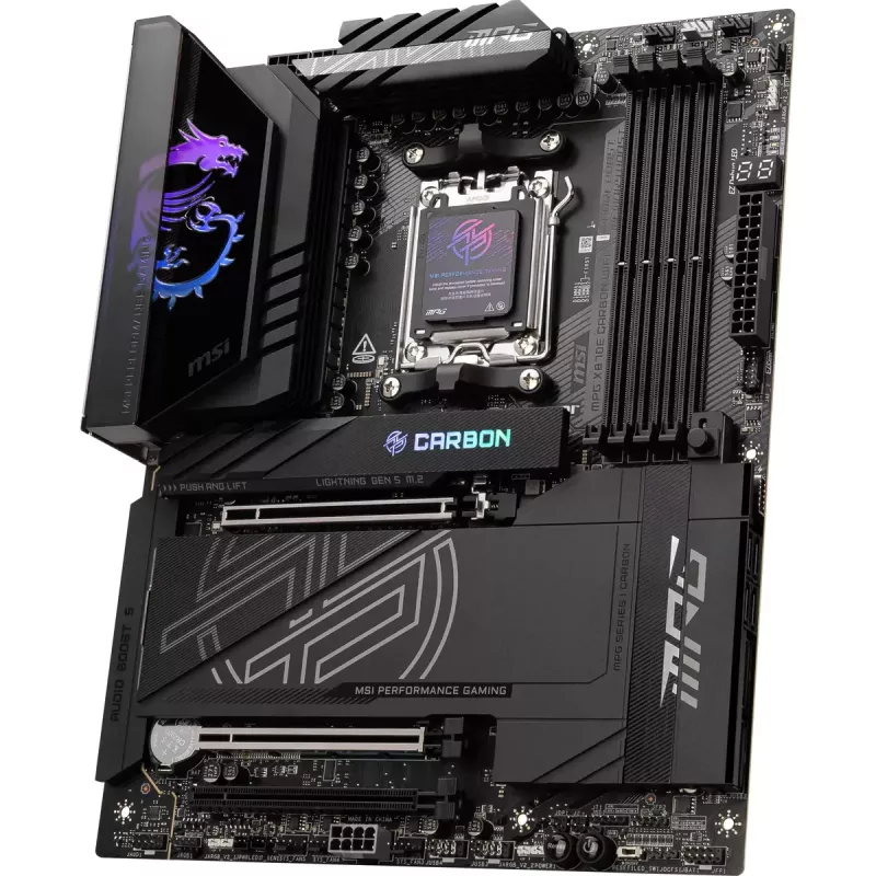 Emaplaat MSI MPG X870E CARBON WIFI — AMD X870E, pesa AM5, ATX, DDR5 kuni 256 GB, Wi‑Fi 7