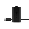 Laadimiskomplekt Microsoft Xbox One Play & Charge Kit — laetav juhtmega akupakk USB USB-C-ga, must, matt viimistlus