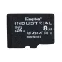 Kingston Technology 8GB microSDHC Industrial C10 A1 pSLC Card üksikpakend w/o Adapter