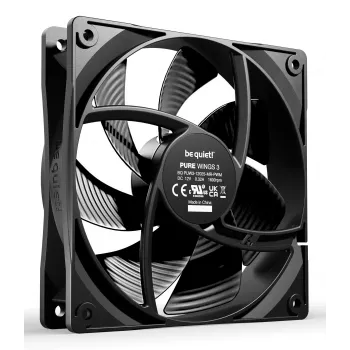 Arvutikorpuse ventilaator be quiet! Pure Wings 3 120 mm PWM 1600 RPM 84,8 m³/h 1,45 mmH2O vintpüssi laager must 3-pakk