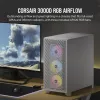 CORSAIR keskmise suurusega arvutikorpus - 3000d RGB Airflow - Valge
