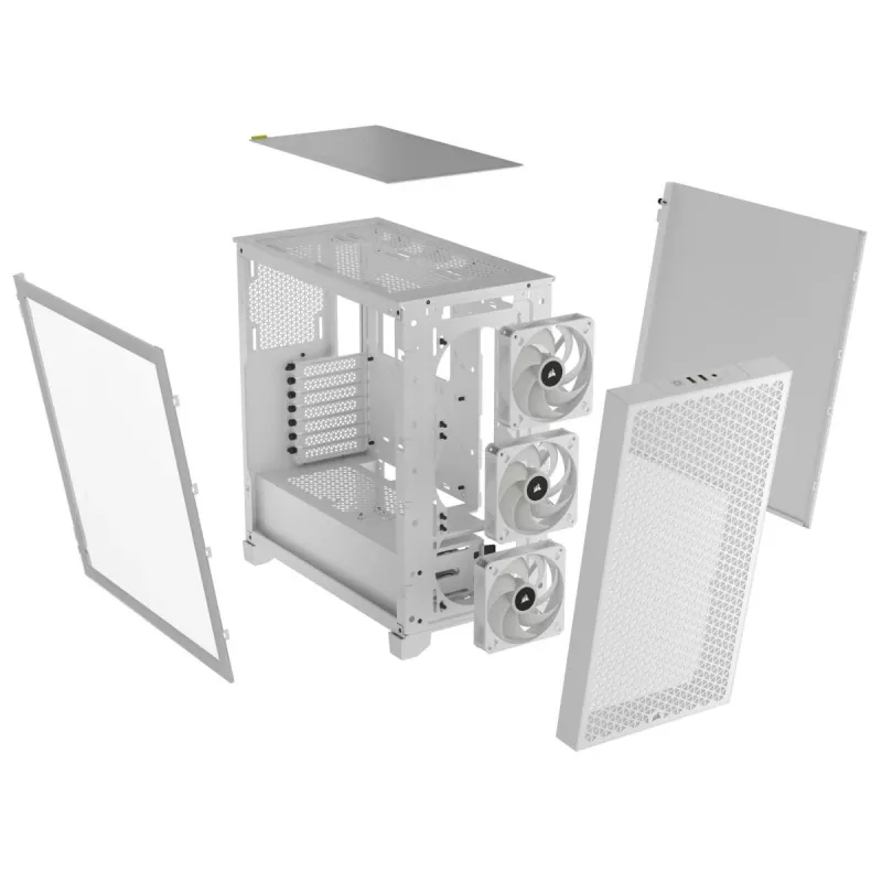 CORSAIR keskmise suurusega arvutikorpus - 3000d RGB Airflow - Valge