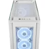 CORSAIR Mid-tower nutikas korpus - Icue 5000x - RGB Ql Edition karastatud klaas - valge