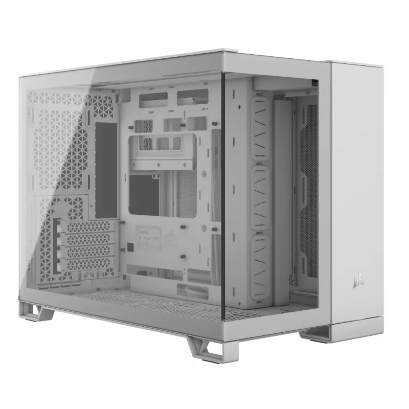 CORSAIR PC-korpus – 2500X keskmise suurusega kahekambriline PC-korpus – valge