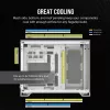 CORSAIR PC-korpus – 2500X keskmise suurusega kahekambriline PC-korpus – valge