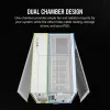 CORSAIR PC-korpus – 2500X keskmise suurusega kahekambriline PC-korpus – valge