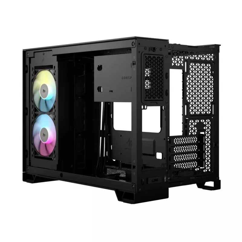 CORSAIR arvutikorpus - Icue Link 2500x RGB Micro ATX kahekambriline must
